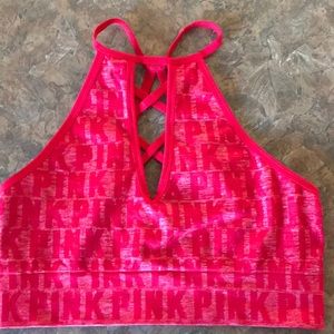 Pink vs red bralette